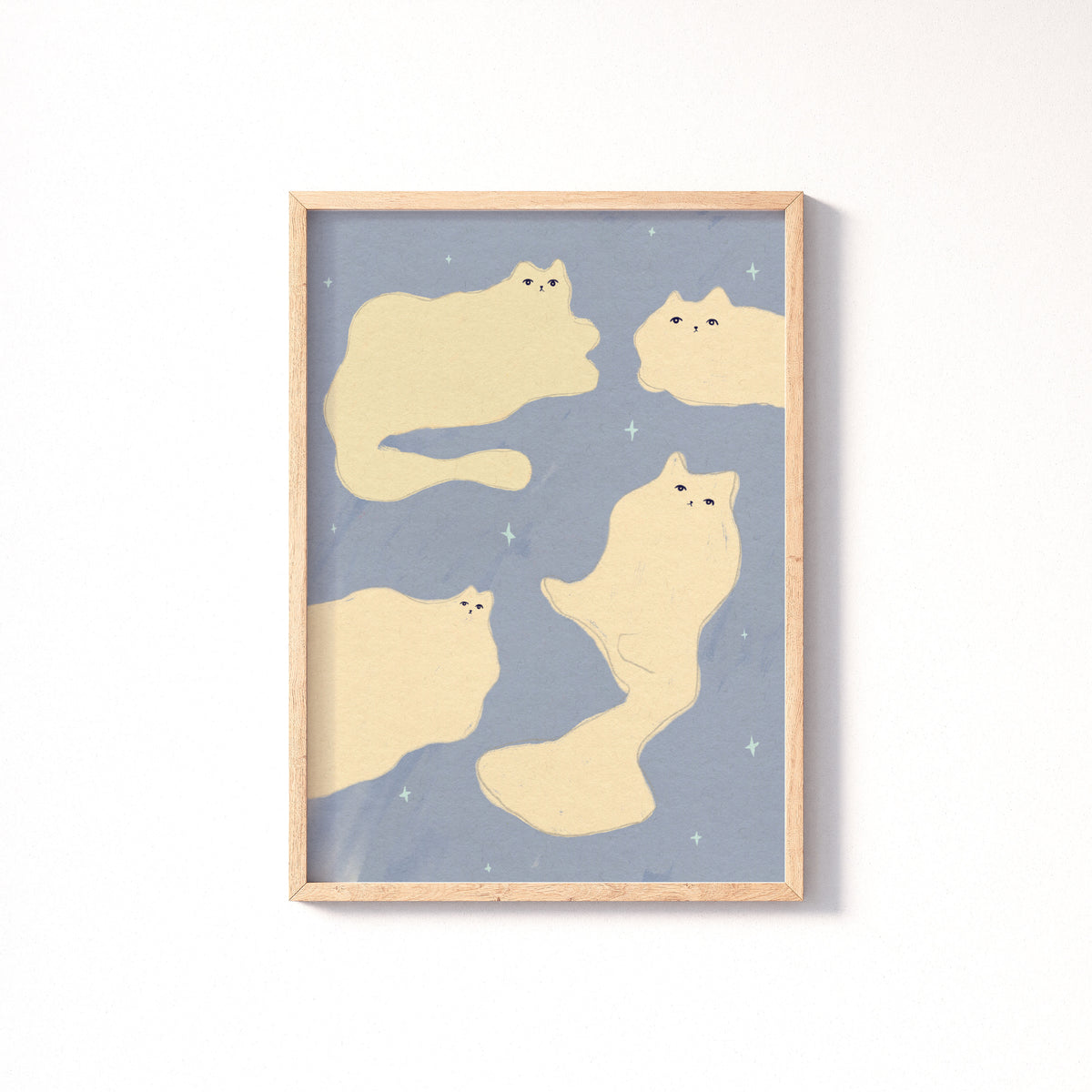 Cloud Cats Art Print