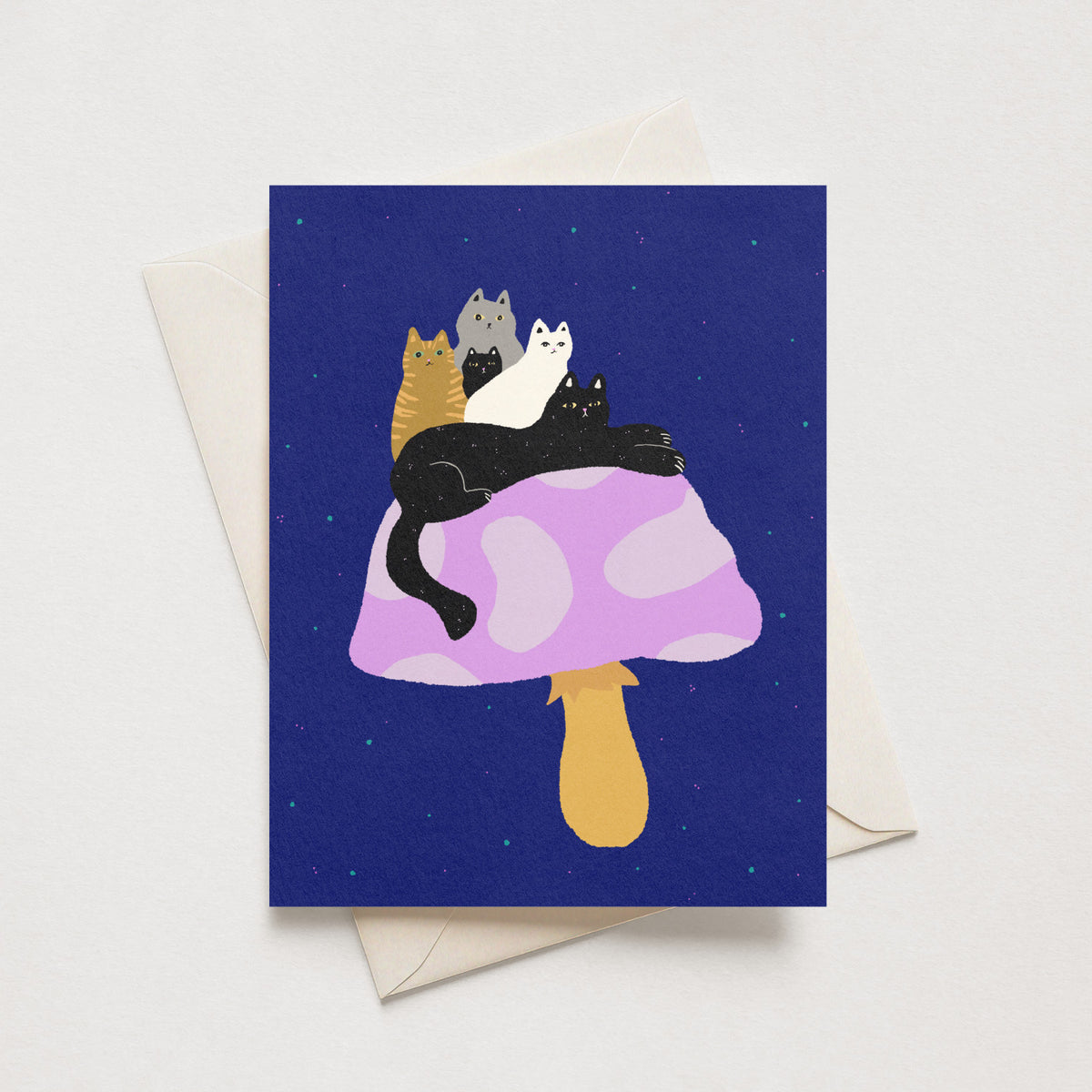 Mushroom Cats Card